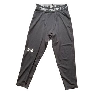 Under Armour Mens Charcoal Gray Athletic Compression Leggings Medium